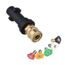 세차물대포 호환 가능한 고압 와셔 건 어댑터 Karcher K2 K3 K4 K5 K6 K7 노즐 1/4 ''퀵 커, 01 1 Interface 5 nozz