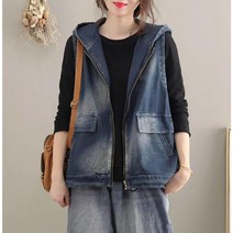 여성 데일리 봄 청데님조끼 여성 캐주얼 봄조끼 29