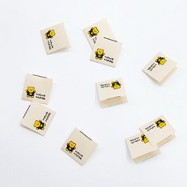 원단킹 10개) 면끼움라벨 옐로우곰인형 Z0968(8220027)