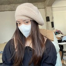 루즈핏 니트 화가모자 니트베레모 빵모자 여자 짜임 뜨개 베레모 빅사이즈