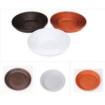 화분월드 플라스틱 인테리어 동그라미 원형 토분 물받침 받침대, 토기색