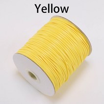 10 메터/묶음 0.5-2.5mm 가죽 라인 왁스 코드 코튼 스레드 스트링 스트랩 목걸이 로프 비드 팔찌 DIY 쥬얼리 만들기 용품, 2.5mm, Yellow