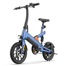 접이식 전기 자전거 국산 ESWING 프레임 서스펜션 14 인치 지방 타이어 접이식 전기 자전거 36V 350W 8Ah, 02 Blue, 한개옵션1