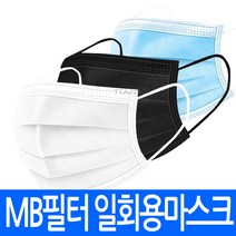 (총판) 일회용마스크 대량 덴탈 먼지 차단 위생 치과용 주방 식당 조리 작업용 부직포 mask 화이트 블랙 블루 개별 낱개포장, fhc6.고급 MB필터 마스크 화이트