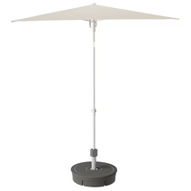 이케아 TVETO 트베퇴 파라솔 그레이베이지 화이트 그뤼퇴 그레이 180cm 395.170.40