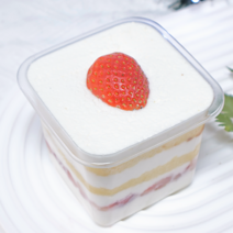 [당일출고] 보틀케이크용기 티라미수용기 PET정사각 50개입 400ml 케이스, Handmade 크라프트띠지 50p, 50p