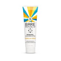 Bare Republic 스포츠 미네랄 자외선 차단제 및 선블ROC 록 바디 로션 아연 산화물 광범위 스펙트럼 SPF 50 바닐라 코코 5 Fl Oz 322444, 5 Fl Oz (Pack of 1)