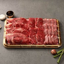 늘조은하누 한우1등급 채반구이세트 1kg(꽃등심400g+채끝300g+특수300g), 단품