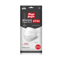 매직브라이트 프레쉬 마스크 KF94 화이트 대형 1매, 1개