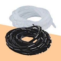 헤리칼밴드 헤리컬매직케이블 컴퓨터 전선정리 돼지꼬리 스네이크커버, 대(5m), 블랙(흑색)