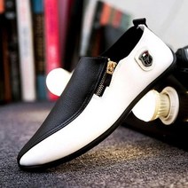 안안씬 남성 가죽 블로퍼 슬리퍼 구두 명품 스타일 v43