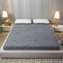 접이식 매트리스 바닥용 토퍼 깔개 원룸 자취 매트 0, 마름모 회색 - 두께 6 cm, 180cm200cm 더블베드