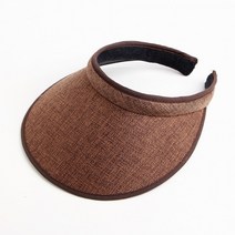 유저핏 여성용 모노 와이드 썬캡 챙모자 초코브라운