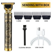 hair clipper 남성용 전문 헤어 트리머 usb 충전식 전기 면도기 수염 160, 드래곤 세트