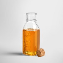 빈티지 양각 코르크 유리병 꿀병 시럽병 185ml, 1개