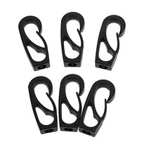 MUXSAM 6 Pieces Kayak Bungee Cord Hooks Nylon 44 x 20 x 9 mm for Kayak Canoe Boat Dinghy Fishing Cam, 1