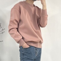 오마보이 남자 라운드 니트넥 네오프렌 맨투맨