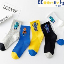 꾸니블리 *로봇친구들~ 중목 양말 보풀없는 고급양말 꼭사야해 ***