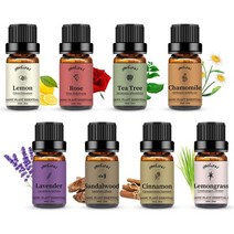 일본직발송 6. YETHIOUS ESSENTIAL OILS 100% 순수 정유 에센셜 오일 시험 세트 라벤더 샌달우드 레몬 레, One Size, One Color