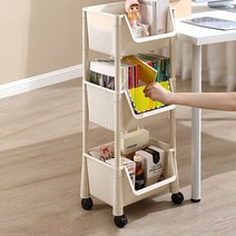 대형 북카트 책꽂이 이동식 북트롤리 북트레일러 책 트롤리 선반, 2단 책꽂이형 (바퀴X), 그레이