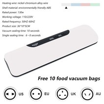 가정용 주방 진공 포장 기계 상업용 식품 비닐 포장기 밀봉 보관 10pcs 보호기 가방, 04, 유럽 ​​연합