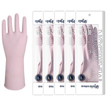 쿼카스마켓 마미손 컬러풀 고무장갑 L 대 x 5개 주방 위생 파스텔 칼라 5컬러, 페일퍼플