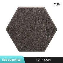 조립식방음부스 스튜디오 12pcs 방음 음향 패널 침실 방음 흡음 패널 홈 액세서리 벽 트림, 커피, 작은 육각형, 8mm 중간 밀도