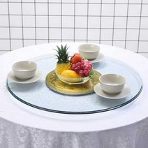 식탁 테이블 회전 판 강화 유리 중국집 중식당 상판, 직경 100cm