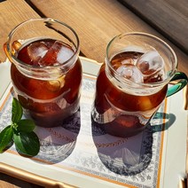 레벤호프 밀크머그 유리잔330ml 500ml [6종 택1] 우유잔 물컵 데일리유리잔, 블루500ml