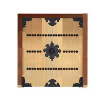 전통문양대문장식 옛날면판, 8.국화사슬링고리손잡이5-14 블랙135mm