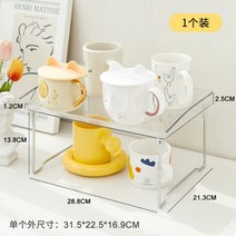 머그컵 선반 아크릴 수납장 러블리 포인트 인테리어 미니 진열장 장식장, E