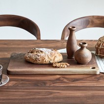 라이브엣지 월넛 원목 나무 도마, 단품