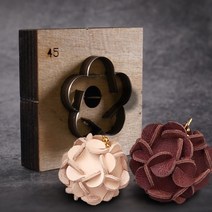 홈공방 가죽공예 모양 펀치 패턴 몰드 직경 40-50-60mm 맞춤법 삽입 수국 귀걸이, 직경60mm
