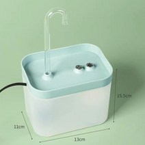 고양이 물 분수 자동 필터 USB 전기 음소거 고양이 술꾼 그릇 고양이를 위한 재순환 여과 음주기 애완 동물 물 디스펜서 15l, Blue white+US Plug