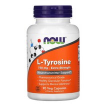 나우푸드 L-티로신 L-타이로신 엑스트라 스트렝스 750mg 90베지캡슐, 1개, 기본