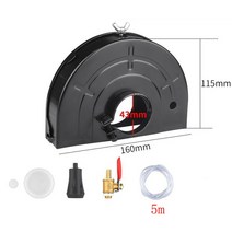 앵글 그라인더 쉴드 세트 물 절단기 기본 안전 커버 집진 가드 키트 여러 크기 슬로팅 베이스 스탠드, 160mm-43mm, 3.A 160MM-43MM