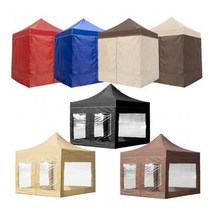 우기마켓 캐노피천막 골조+지붕 세트 [투명벽면 / 민자벽면 추가 가능] - 야외 실내 포장마차 행사용 천막 캠핑 차박, 골조+지붕+민자벽면, 2.5x2.5m, 블루