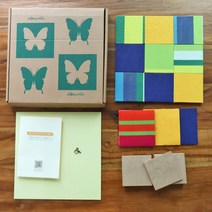 오리고 DIY KIT 패브릭 모자이크 액자 만들기, 그린그레이프바인