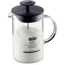 보덤 1446-01 라떼오 밀크 거품기 위드 유리 핸들 블랙 0.25L 유럽 Bodum Latteo Milk Frother with Glass Handle black 우유거품기