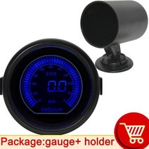 진공게이지 진공 테스터 자동 12V 52mm 측정기 디지털 게이지 자동차 터보 부스트 프레스, 게이지 컵으로