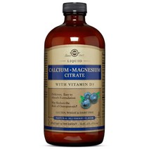 솔가 리퀴드 칼슘 마그네슘 구연산 비타민 D3 내추럴 블루베리, 473ml, 1개