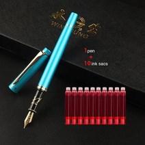 만년필세척툴 비즈니스 서명 펜 세트 학생 캘리그라피 만년필 맞춤 로고 잉크 사무실 문구 개세트, [12]  red ink sacs