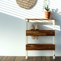 무디스워크 원목 실내화 거치대 신발 슬리퍼 정리대 거실화 걸이 꽂이 S, L