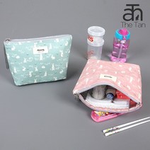 더탄 보온보냉파우치 어린이 간식 이유식 보관 파우치, 토끼핑크