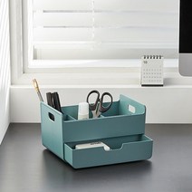 콤보 데스크 오거나이저 데스크테리어족 다이소아크릴정리함 아이디어사무용품, 화이트