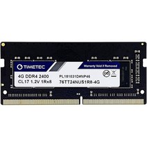 Timetec Hynix IC 16GB 키트(2x8GB) DDR4 SODIMM 인텔 NUC 키트 미니 PC HTPC 보드 2400MHz PC4-19200 비 ECC 언버퍼드 1.2, 4GB