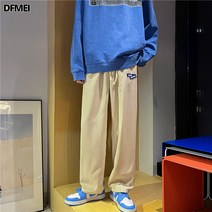 DFMEI 코듀로이 캐주얼 팬츠 남성 추동 스트레이트 트레이닝 팬츠