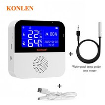 스마트온습도계 온도기록계 Tuya wifi 온도 습도 센서 습도계 감지기 외부 방수 온도계 프로브 alexa google 홈 스마트 라이프, [02] With 1 msensor, 02 With 1 meter sensor