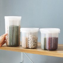 잡곡 견과류 소분 쌀보관 칸막이 씨리얼통 밀폐 용기 통 통 시, 벤타샵화이트(소)