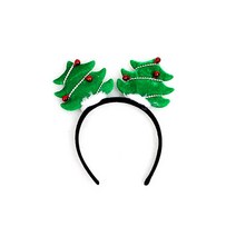 크리스마스 머리띠 XMAS 루돌프 산타 트리 사슴 성탄절 방울, B (13)트리방울머리띠(그린)